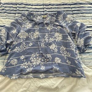 COMO BLU Floral Blue Blouse